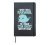 Feeling Stubby Narwhal Funny Narwhal Adult Hardcover Journal, Black