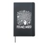Feeling wired! Electrician wires Sarcastic Funny Humor Meme Hardcover Journal, Black