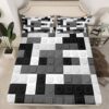 Feelyou Building Blocks Games Fitted Sheet Full Size Teens Kids Breathable