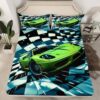 Feelyou Race Car Fitted Sheet Twin Size Cool Car Bed Sheet Set Ultra Soft Extreme Sports Fitted Sheet for Kids Boys Girls Car Theme Bed Cover Room Decor Automobile Bed Set