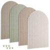 Feifeiya 4 Sets Large Arched Felt Bulletin Board 35" x 24" Cork Board Alternative for Wall 24 Felt Tiles with 200 Adhesive Tabs and Pins for Home Office Classroom Decor Photo Picture Display (Boho)