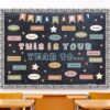 Feifeiya 81 Pcs This Is Your Year Bulletin Board Set Welcome Back to School Classroom Bulletin Board Decor Boho Motivational Inspirational Cutouts Buffalo Plaid Burlap Border for Chalkboard Wall Decor