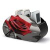 FekiLoot PU Remote Control Holder, Desktop Organizer with 5 Compartment