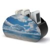 FekiLoot PU Remote Control Holder, Desktop Organizer with 5 Compartment
