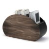 FekiLoot PU Remote Control Holder, Desktop Organizer with 5 Compartment