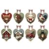 Felt Bird Ornament, Embroidered Heart Shape Pre Cut Craft Kit, 7.6cm Home