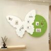 Felt Bulletin Board 3D Butterfly Decorative,Self-Adhesive Photo Notes Schedules Display Board with Pushpins,Cork Board Alternative (Green,23.6x15.7in)