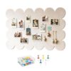Felt Bulletin Board Fan Shape - 24x16in Self-Adhesive | Wavy Edge
