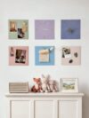 Felt Bulletin Board Tiles, 6 Pack Decorative Pin Board for Wall