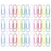FELTECHELECTR 60pcs Colorful Paper Clips Small File Paperclips with Plastic Coating, Steel Material, Lightweight and Resistant to Bending, for Office and File Organization, Random Color