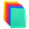 FELTECHELECTR 6pcs Colored File Folders Small Plastic Folders for Office Use and School Letter Size Organizer for Protecting and Storing Documents