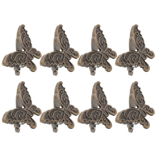 FELTECHELECTR 8pcs Decorative Butterfly Binder Clips Made of Sturdy Zinc Alloy with Strong Clamping Power and Portable Design, for Office and Home Organization of Documents, Photos, and Notes
