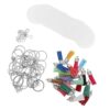 FELTECHELECTR Acrylic Keychain Blanks with Pu Leather Tassels 30 Sets