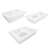 FENICAL 3pcs under Desk Hidden Organizer Drawer, Self-adhesive No-drill Plastic Storage Box with Strong Load Capacity and Space-saving Design, Slide out Combination Drawers for Office,