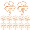 FENICAL 40pcs Metal Shamrock Paper Clips Decorative Binder Clips for Notebooks and Office Use Portable and Resistant to Bending for Irish Party Favors and Saint Patrick's Day