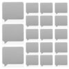 FENICAL Scratch Off Stickers Featuring Clean Reveal and Surprise Reveal Functions 100pcs Silver with Speech Bubble Shape, Self-Adhesive Paper Labels for Holidays and Bridal Shower Games