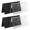 FESTFENDS 2pcs Plastic Triangular Desk Nameplate Holder Double-Sided Compact Business Name Plate for Office and Flexible Meeting Arrangements with Sleek Modern Design