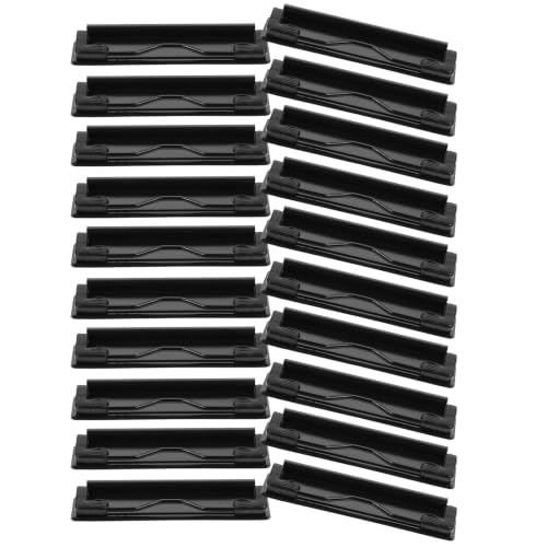 FESTFENDS Metal Mountable Clipboard Clips and Smooth Deburred Surface 20pcs Spring Loaded Iron Clips with Nonslip Rubber Feet Lightweight Office for A4 Paper and Assorted Documents