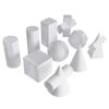 FewNvWa 10 Pieces Geometry Mini Resin Geometry Octahedron Cone Sketch Classic Sculpture Sphere Cuboid Cylinder Cube Polyhedron Modern Simple Style