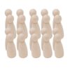 FewNvWa 20 Pieces Natural Wooden Peg Doll Set Wooden Peg People Unfinished Peg Dolls DIY Peg Dolls DIY Crafts for Charms Pendants and Ornaments, Girl, 65mm