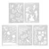 FewNvWa 5 Pieces Drawing Template Stencils Assortment Template Ruler Tools Painting Tools Drawing Supplier PP for DIY Crafts Letter Writing Photo Albu, 3