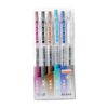 FewNvWa 6 Pieces Gel Ink Ballpoint Pen Set Marker Pens Writing Drawing Journaling Smooth Water Based Pigment Ink 0.5mm Tip Suitable for Sketching Colo, Dark Tone Ink