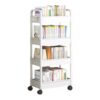 FGDTREE Snacks and Beverages Rack Easy to Assemble Rolling Cart 4 Tiers Trolley Storage for Picnics Movable Kitchen Organiser Shelf