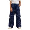 Fhstroonace Girls Polka Dot Cargo Pants Wide Leg with Pockets Navy