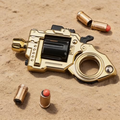 Fidget Toys Adults Spinner Gun : Premium Metal Fidget Spinner for Adults ,Silent Stress Relief & Focus Enhancer for Office, Gaming, Travel (Golden, Medium)