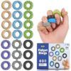 Fidget Toys Kids Sensory Ring: 24 Pack Textured Finger Rings - ADHD Autism Kids Sensory Calming Toys - Quiet Skin-Picking Fidgets for Classroom