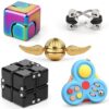 Fidget Toys Set for Kids Adults, Sensory Pack with Fidget Chain, Infinity Cube, Fidget Spinner Cube, Metal Orb Sphere, Fidget Pad, Office Desk Gadget, Christmas Stocking Stuffer Birthday Gift 5 Pack