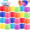 Fidget Toys Stress Cube, 24Pcs Stress Balls Bulk for Kids and Adult, Slow Rising Stress Cube Stress Balls, Dough Square Ball Soft Fidget Squishy Toys for Anxiety Relief
