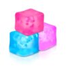 Fidget Toy Stress Cube 3 Pack,Cube Stress Ball with Snowflakes Inside,Mellow and Chill Touch,Classroom Prize Box Toys,Cube Squishies for Adults Kids Children Teens (Stress Cube 3 Pack)