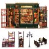fifijoy Book Nook Kit - DIY Miniature House Vintage Bar Dollhouse Kit for Adults, Booknook Tiny House Bookshelf Decor 3D Wooden Puzzle, Gifts for Family, Friends (Shamrock & Harp Pub)