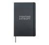 Fighting Entropy Discipline Physics Mindset Quote Hardcover Journal, Black