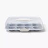 Figmint Steel Muffin Pan with Lid Clear, Nonstick Aluminized,12ct