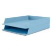 File Organizer, Document Tray, 6, 2-Tier, Glazed Blue