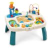 FINcredible Sensory Table with Sensory Sand, Indoor Sensory Bin with Lid & 2.6lbs Play Sand