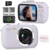 Findsmile Digital Camera, FHD 1080P Point and Shoot Camera Purple
