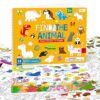 Find the Animal Sticker Book, 600+ Stickers & 24 Themes, DIY Coloring Activity Book Funny Sticker Books Educational Game- Great for Toddlers, Kids, Boys & Girls