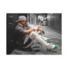FineSportArt Jalen Hurts Trophy Matte Canvas, Stretched, 1.25"