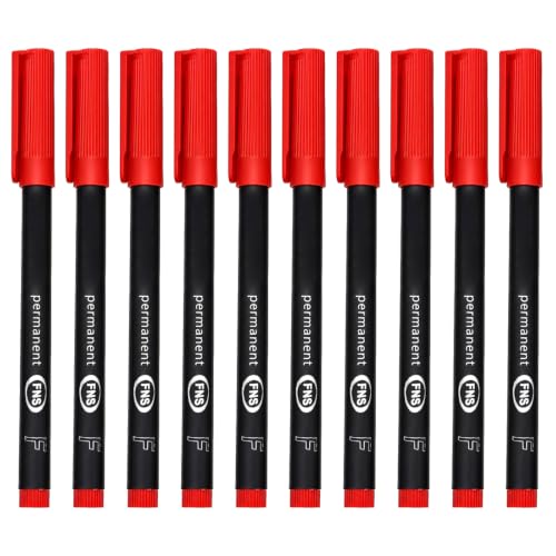 Fine Tip Permanent Markers 1.0 Mm, 10 Count Set for Notes, Labels, Organization, School Writing, Home Use Fine Tip Permanent Markers Labeling Note Writing Desk Organization Home Labeling Pens