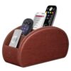 FINTIE Remote Control Holder with 5 Compartments Vegan Leather