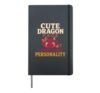 Fire Breather Dragon Energy Fire Dragon Gift Hardcover Journal, Black