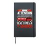 First Day Of School 2026 1st Grade Firefighter ATTENTION Hardcover Journal, Black