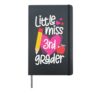 First Day Of School Little Miss 3rd Grader Girls Hardcover Journal, Black