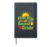 First Day Of School Second Grade Teacher Hardcover Journal, Black