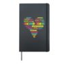 First Day Of School Second Grade Teacher Word Cloud Heart Hardcover Journal, Black