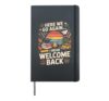 First Day of School Shirts Here We Go Again Welcome Back Hardcover Journal, Black