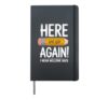 First Day of School Shirts Here We Go Again Welcome Back Hardcover Journal, Black